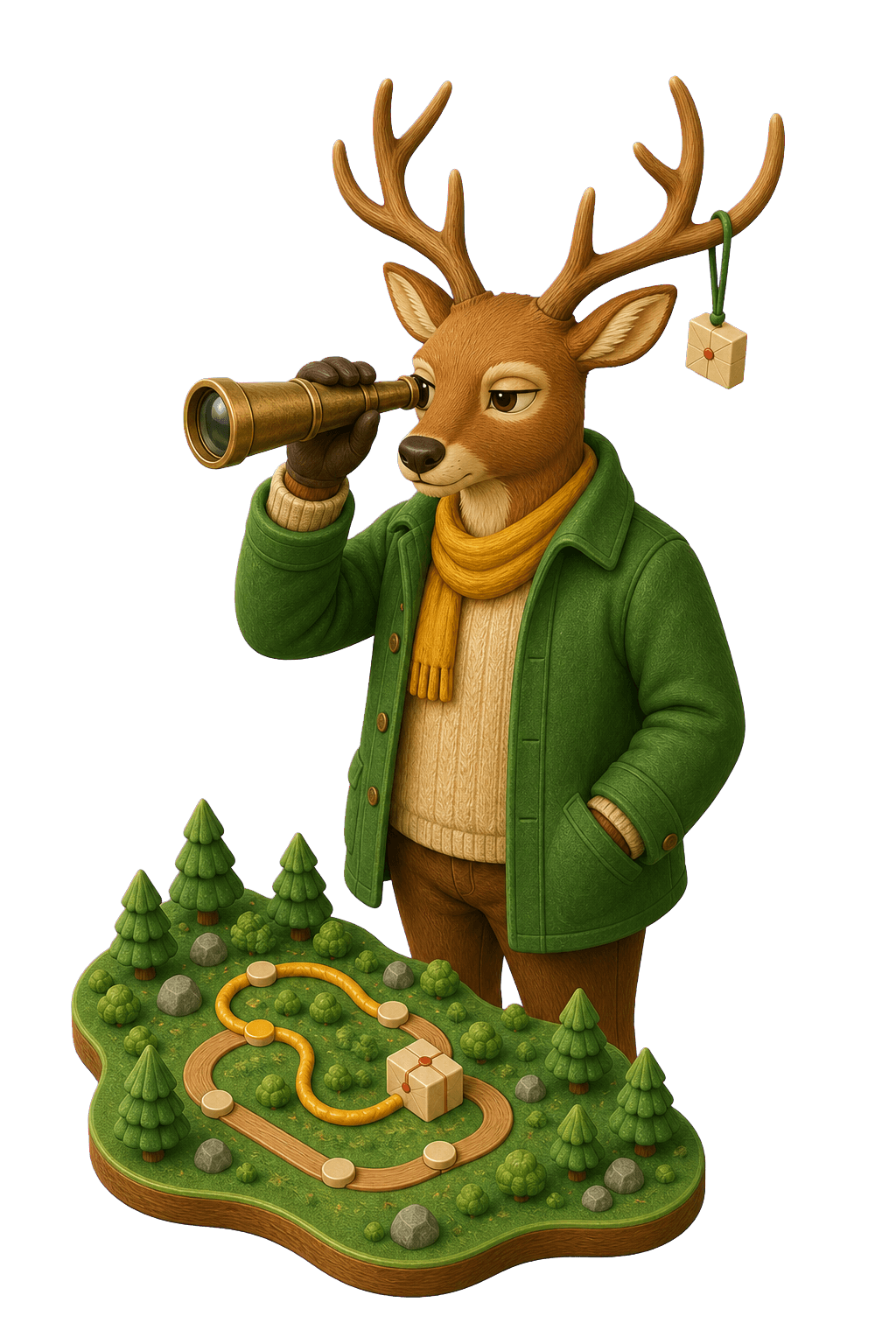 A deer coordinator checking a delivery route for a detour