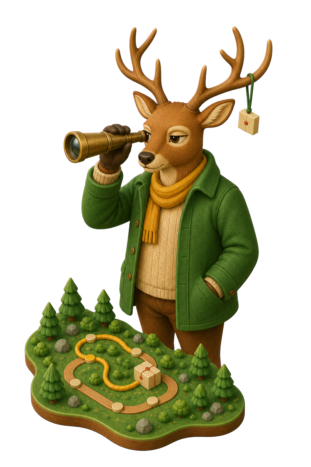 A deer coordinator checking a delivery route for a detour